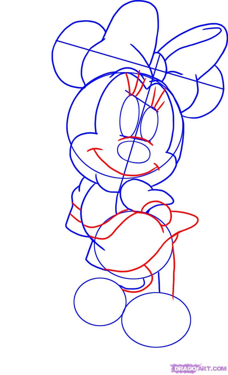 Step By Step Drawing Of Minnie Mouse at GetDrawings | Free download