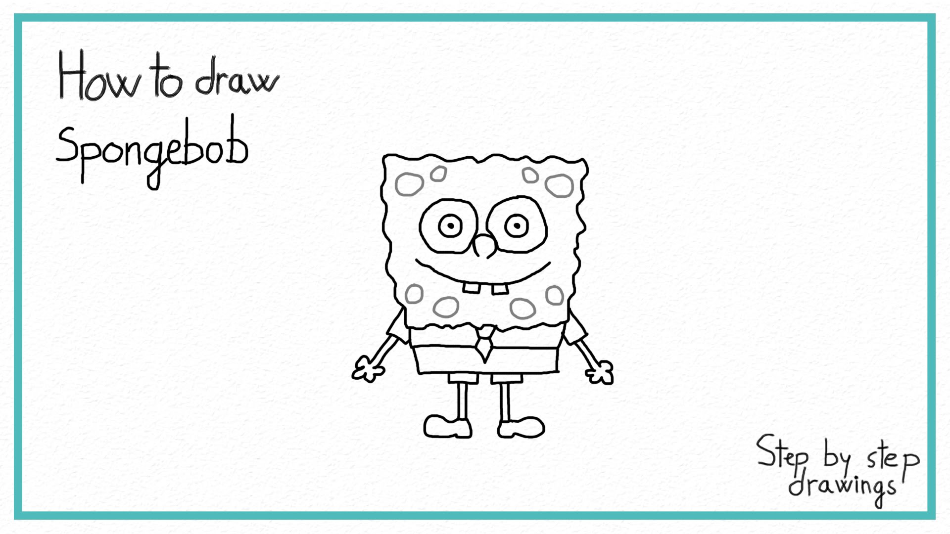 1920x1080 How To Draw Spongebob In 7 Steps!