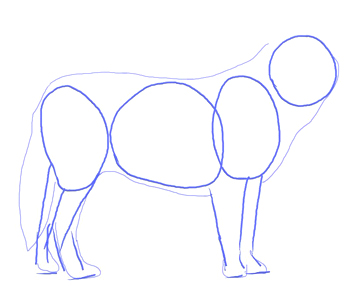 350x287 How To Draw A Wolf