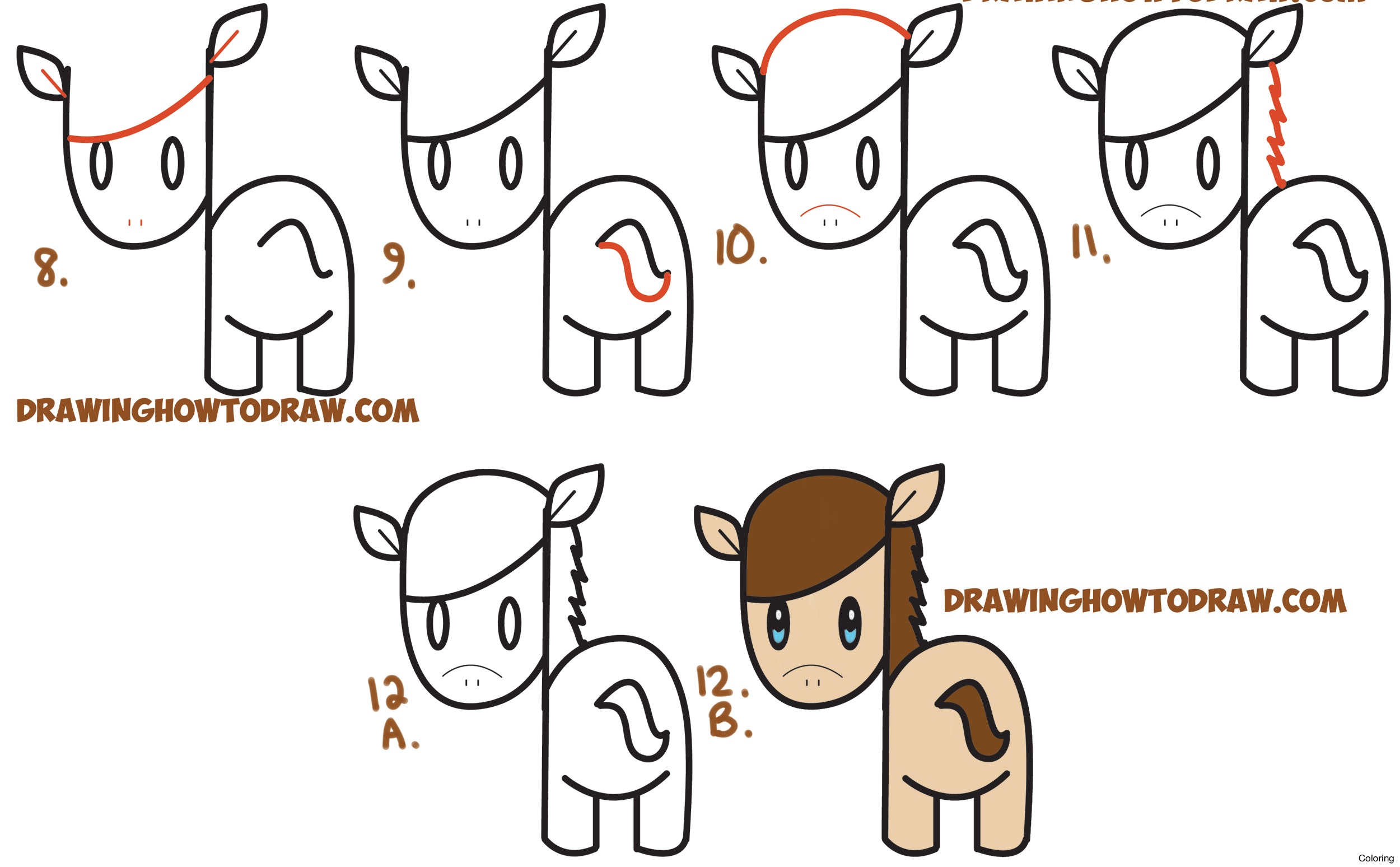 Step By Step Horse Drawing at GetDrawings | Free download