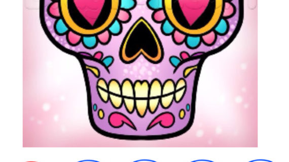 570x320 Simple Sugar Skull Drawing How To Draw Sugar Skulls, A Drawing