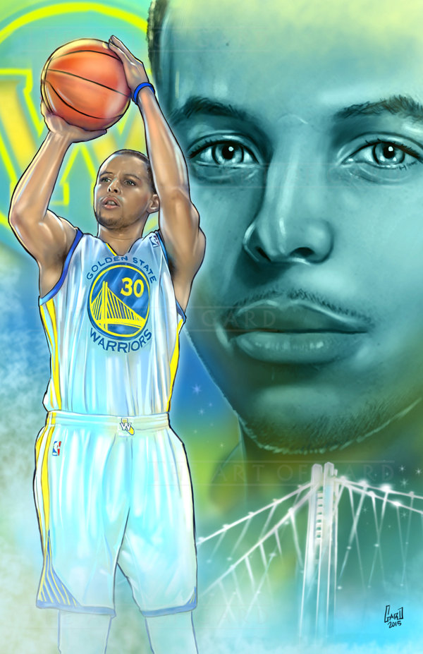 600x927 Stephen Curry Collage (Digital Drawing)