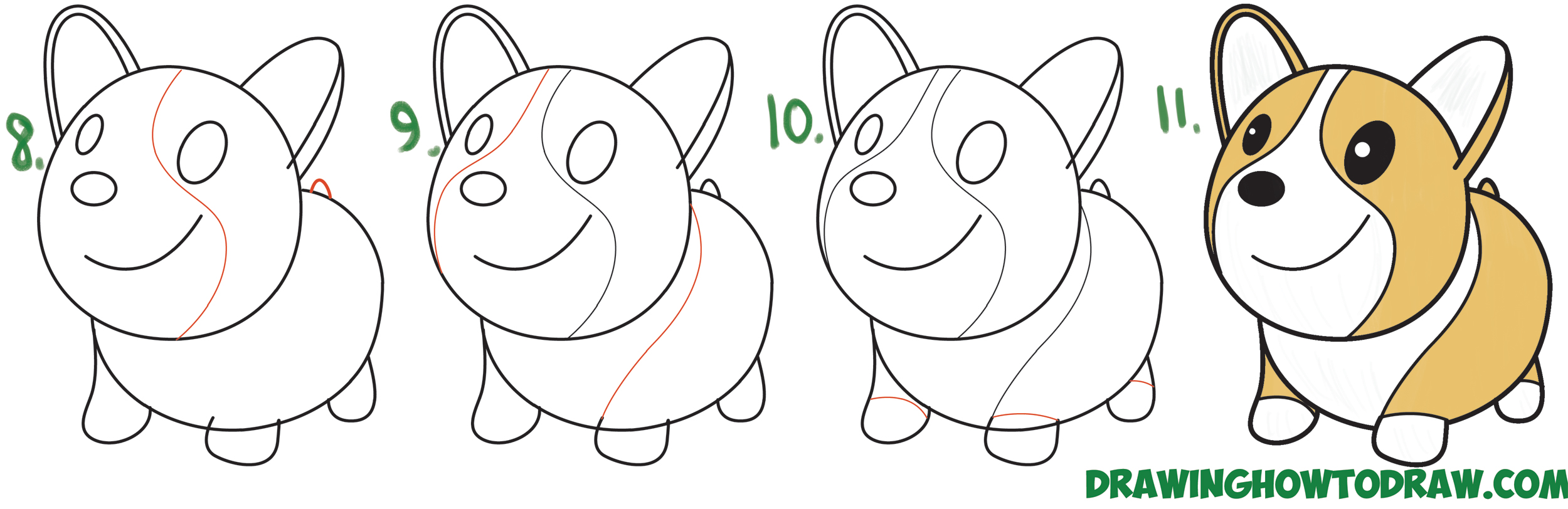 2500x812 How To Draw A Cartoon Dog Head Step By Step Home Decor Modern Ideas