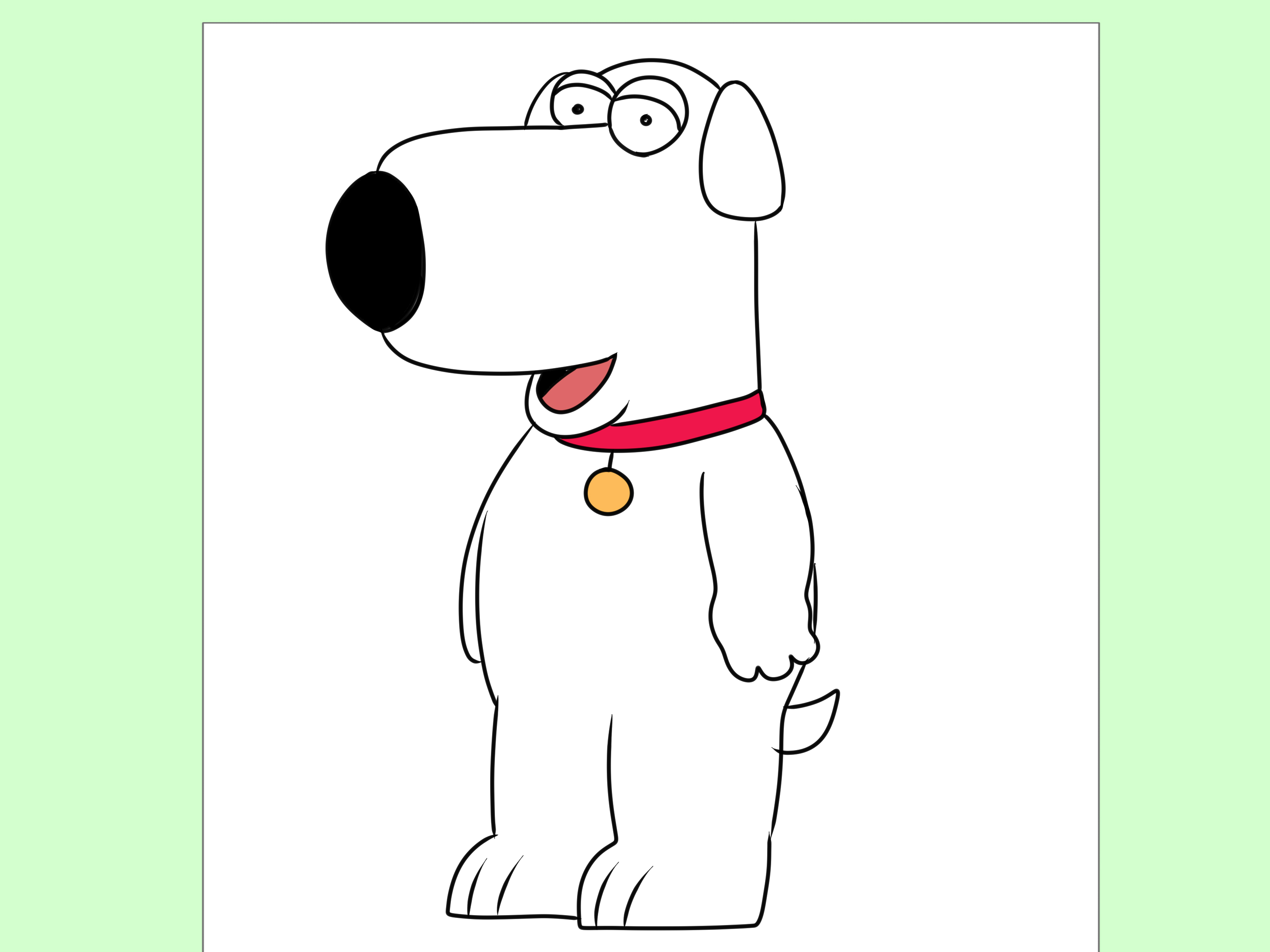 3200x2400 How To Draw Brian From Family Guy 7 Steps (With Pictures)