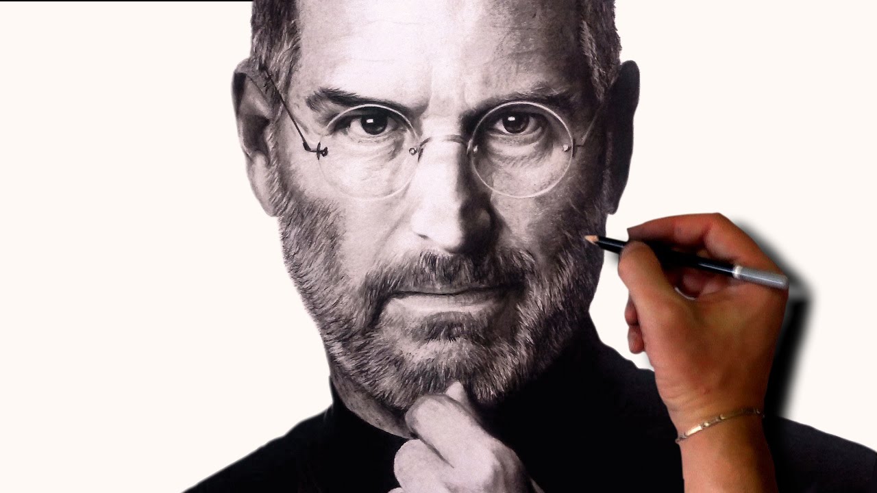 1280x720 Drawing Steve Jobs Hyper Realistic Portrait