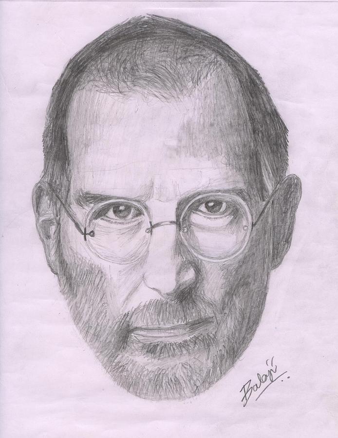 694x900 Steve Jobs Drawing By Balaji Solai