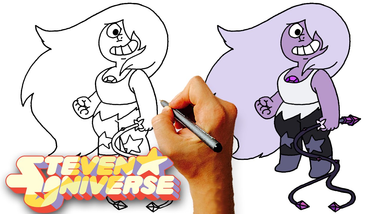 1280x720 How To Draw Amethyst (Steven Universe) Step By Step Art Lesson