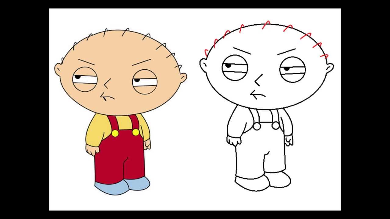 1280x720 How To Draw Stewie Griffin From Family Guy On Ms Paint