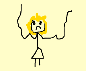 300x250 Wiggly Armed Sad Stick Girl (Drawing By Sheogorath)