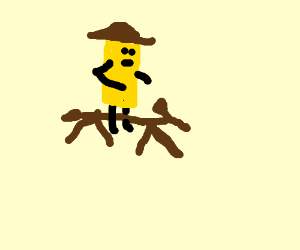 300x250 Twinkie Man Riding A Stick Horse