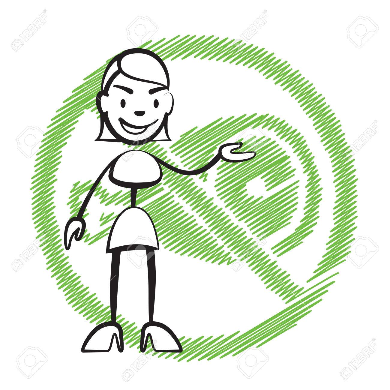 1300x1300 Stick Figure Woman Without Meat Symbol, Stickman Vector Drawing
