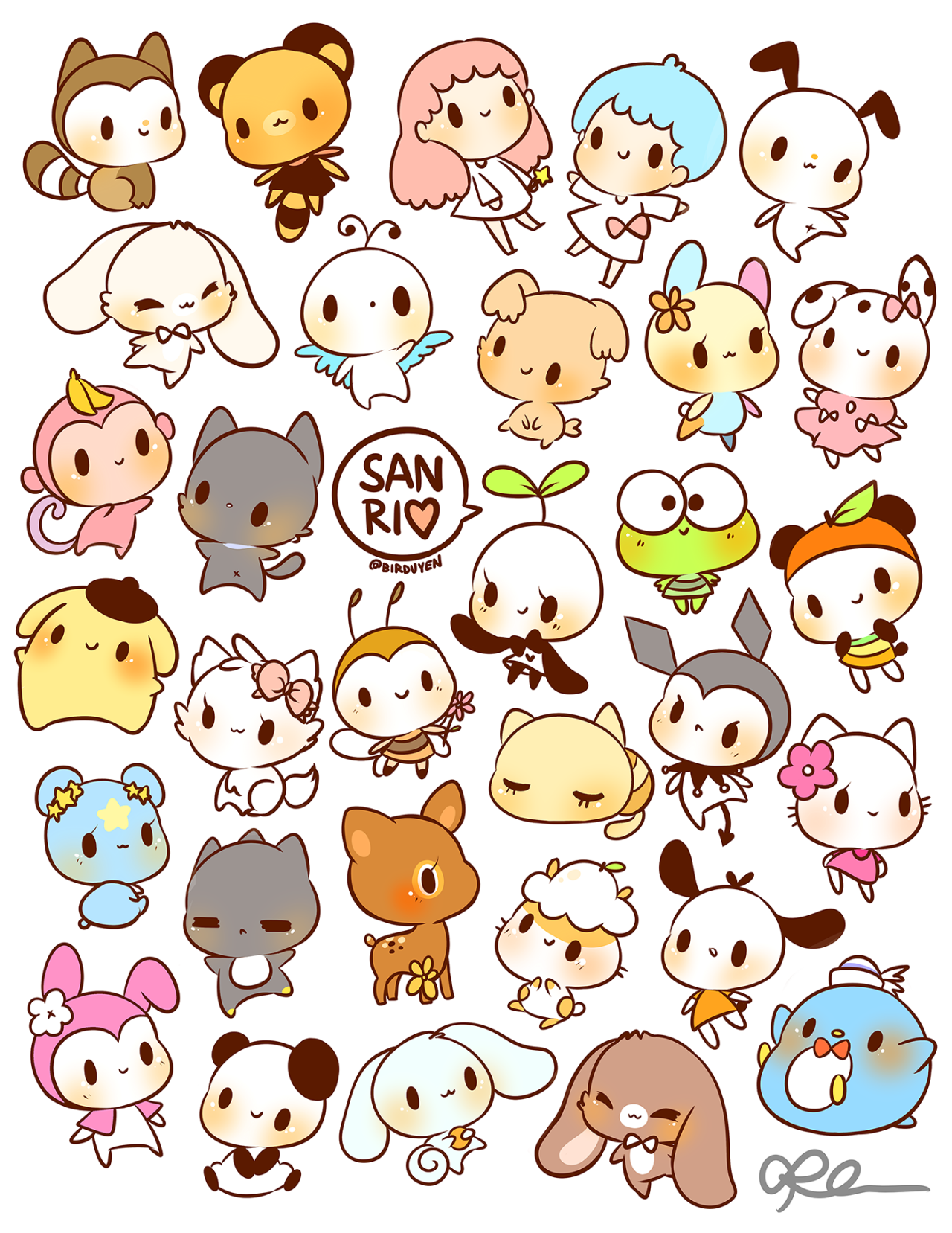 1280x1657 By Birduyen Sanrio Stickers!! Available In My Shop ) Joses Art