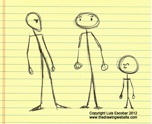 519x423 Stick Figures, With Style! Basic Designthe Drawing Website