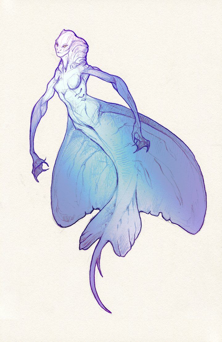 720x1108 Stingray Mermaid By Ket Dawnatsunset Charactercreatures