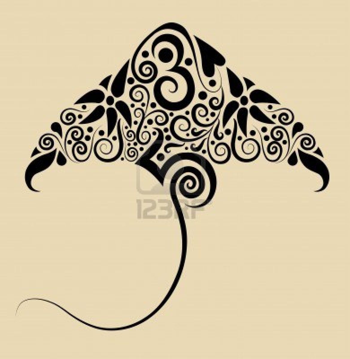 1170x1200 Stingray Tribal Drawing Ariel Tattoos Tribal