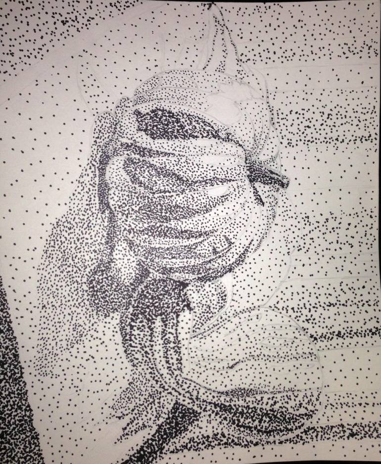 770x938 Saatchi Art Still Life Stippling Drawing By Jamaal Hamler
