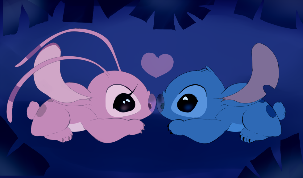 982x578 Stitch And Angel By On @