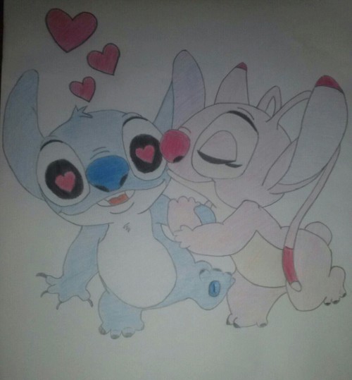Stitch And Angel Drawing at GetDrawings | Free download