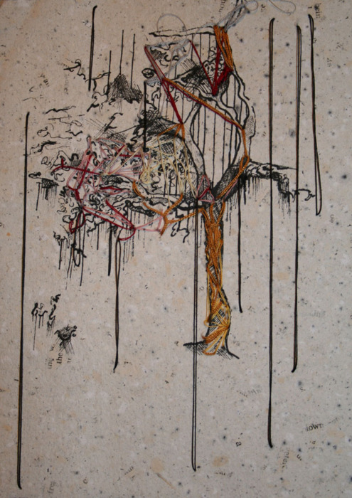 495x700 Stitching On Drawing, Adding Layers. Sewing And Fabric Projects