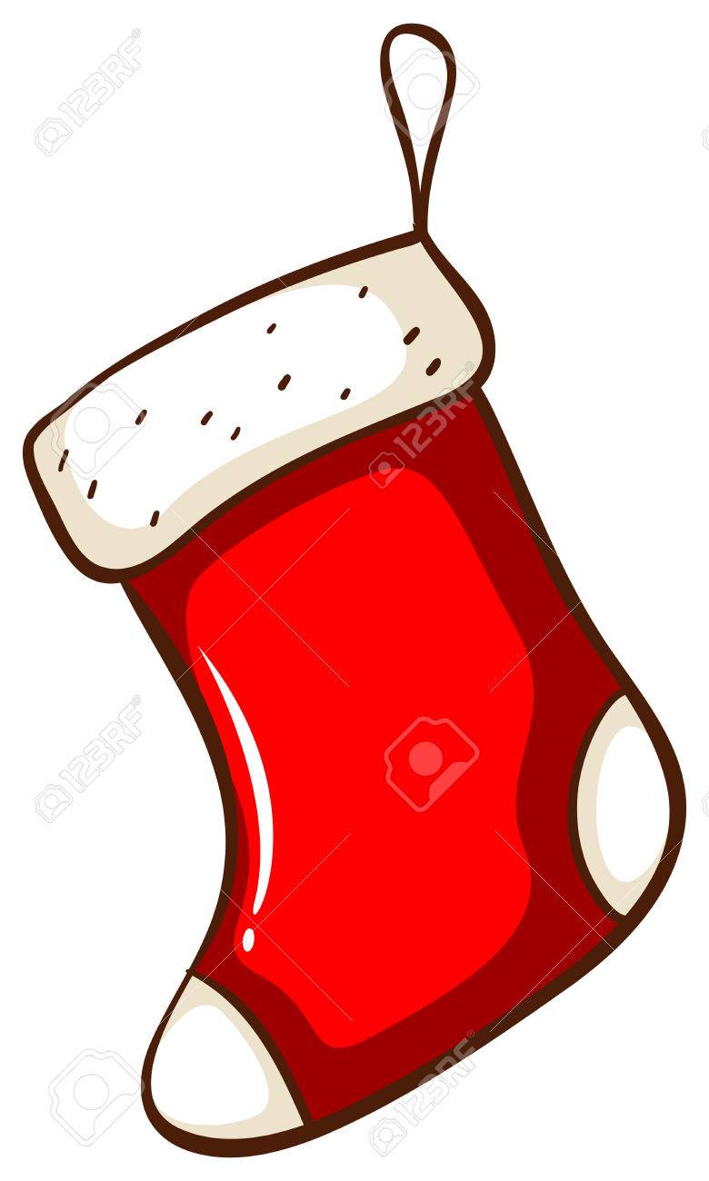 780x1300 Illustration Of A Simple Drawing Of A Red Christmas Stocking