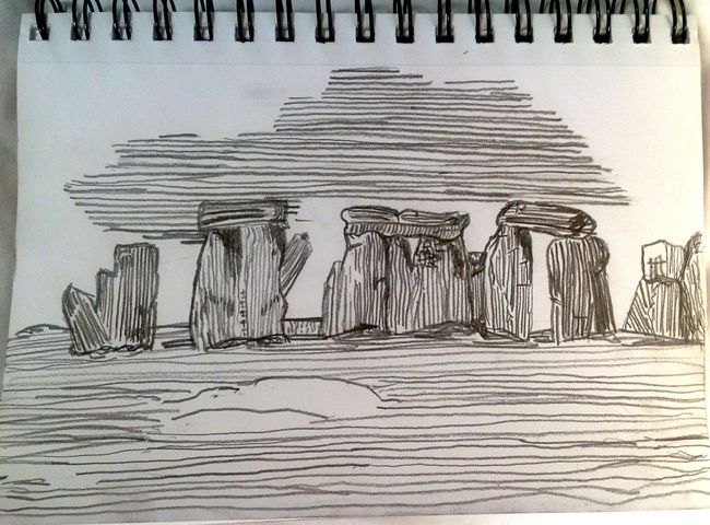 650x480 Stonehenge Etching Sketch