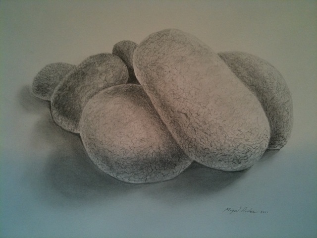 640x480 Six Stones Drawing By Miguel Rodez Cuban American Artist
