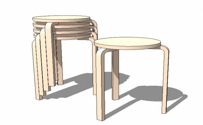 650x400 Drawing Of Stool 3d Drawing With Detail.