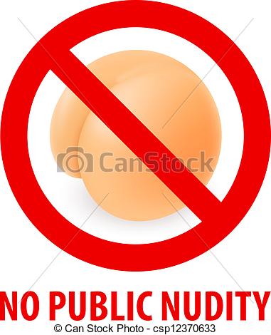381x470 Stop Sign Nudism. Illustration On White Background Vectors
