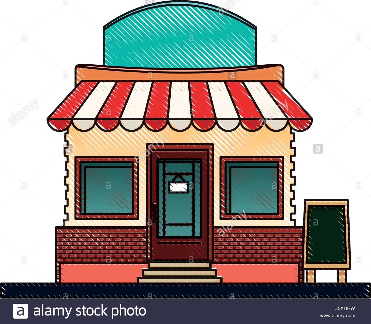 1300x1137 Drawing Store Market Business Shop Building Stock Vector Art
