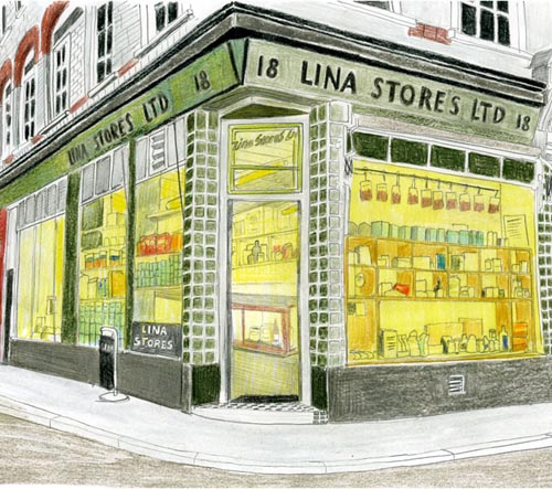 500x443 Lina Stores Drawing A Drawing Of Lina Stores Grocery Shop