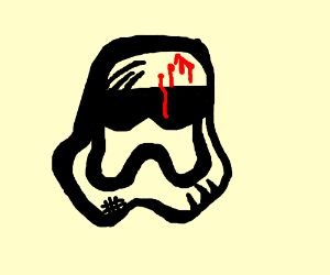 300x250 Stormtrooper Helmet With A Scratch Mark On It