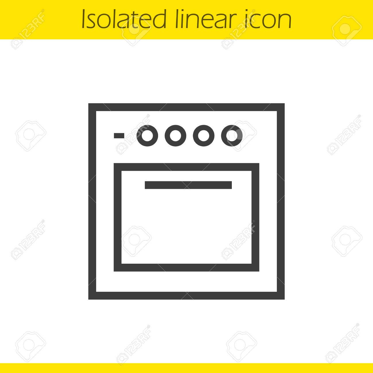 1300x1300 Stove Linear Icon. Gas Cooker Thin Line Illustration. Oven Contour