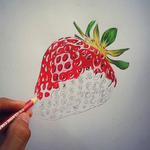 480x480 Billedresultat For Strawberry Pencil Drawing Drawings