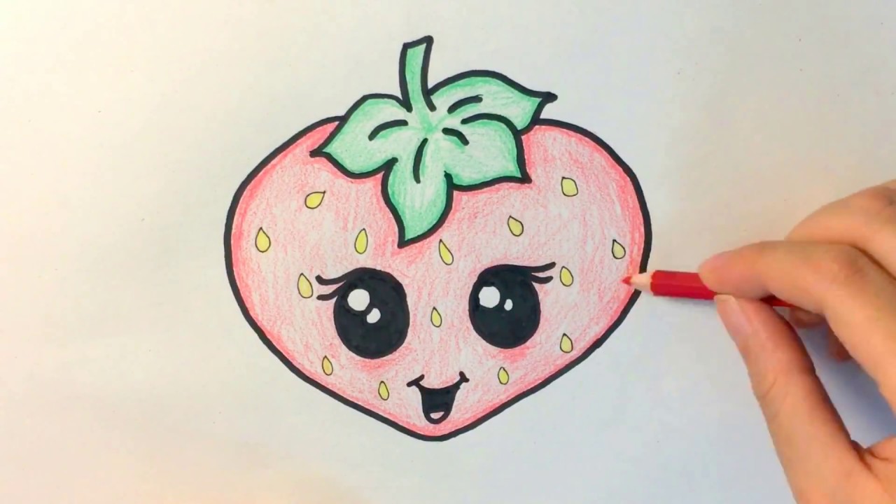 1280x720 Pin By Hello Baby Learning Together On How To Draw Cute Strawberry