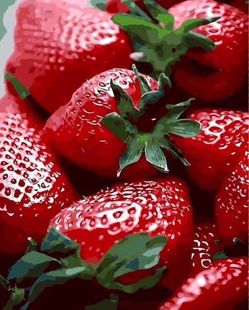 513x640 Still Life Painting Home Decor Strawberry Drawing Picture By