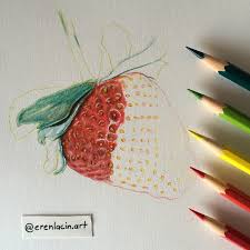 225x225 Billedresultat For Strawberry Pencil Drawing Art