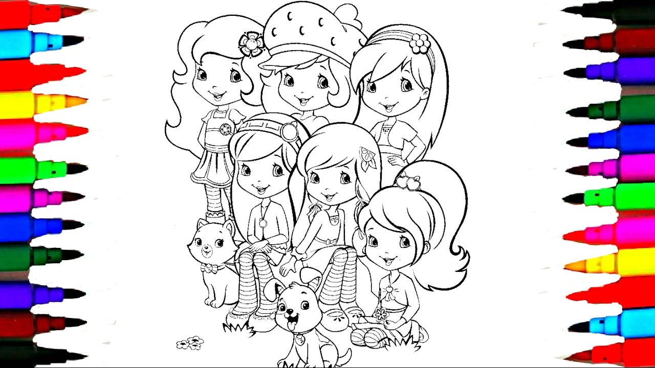 1280x720 Strawberry Shortcake Berry Best Friends Forever Drawing Pages L