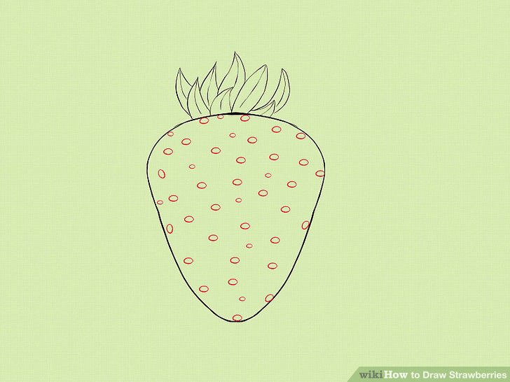 728x546 How To Draw Strawberries 11 Steps (With Pictures)