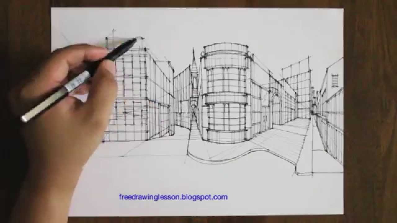 1280x720 Draw A Street Scene Urban Design