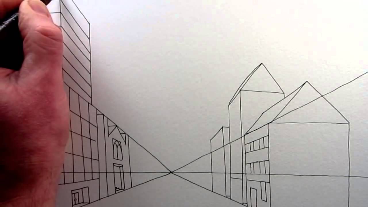 1280x720 How To Draw A City Street In One Point Perspective Narrated