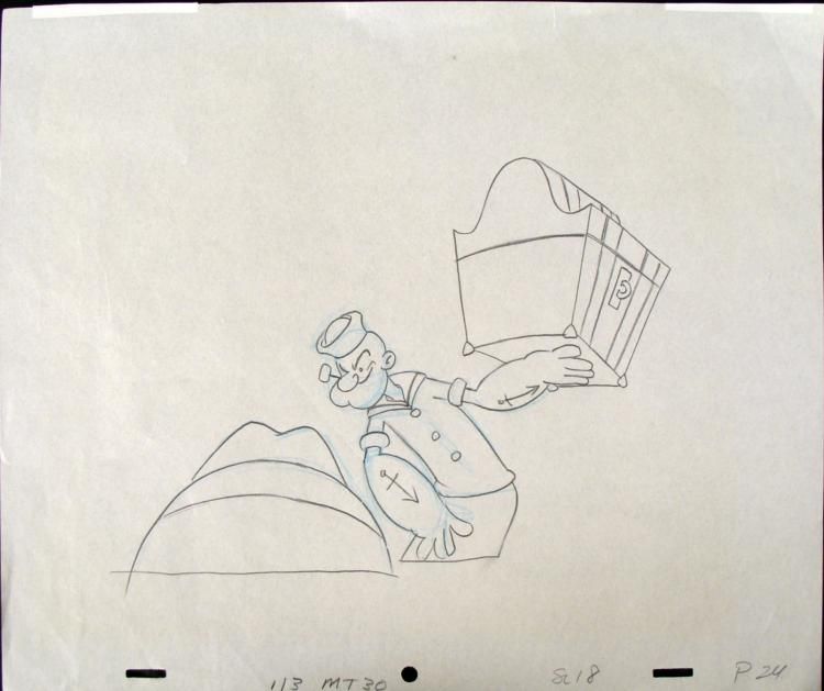 750x629 Popeye Original Animation Superhuman Strength Drawing