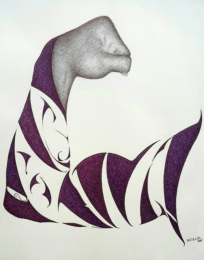 707x900 Strength Drawing By Victor Oledibe