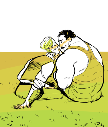 450x532 Polly Guo Strongman And Musician Illustration