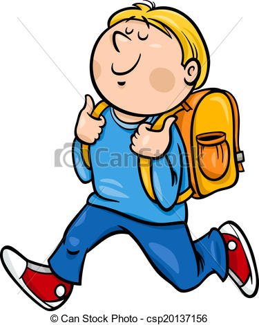 375x470 Boy Grade Student Cartoon Illustration. Cartoon Illustration