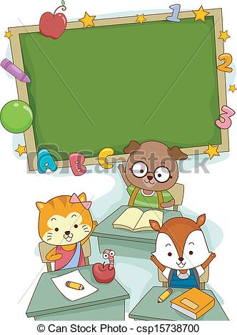 332x470 Student Animals. Illustration Of Cute Little Animals Vector