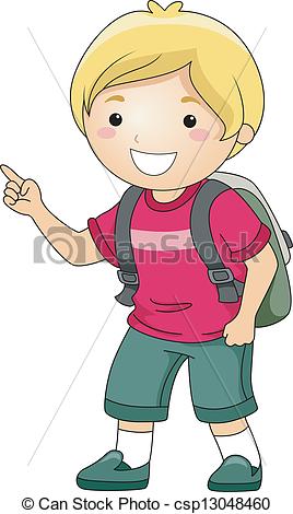 268x470 Student Boy Pointing Finger. Illustration Of A Smiling Clip Art