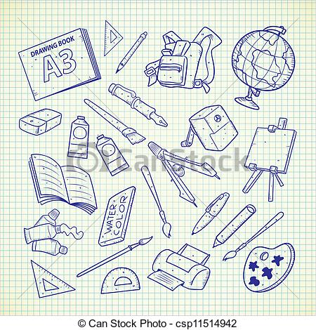450x470 School Stuff Eps Vector