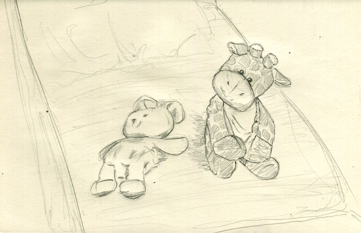 715x463 The B Roll Archives Drawing 126 June's Stuffed Animals
