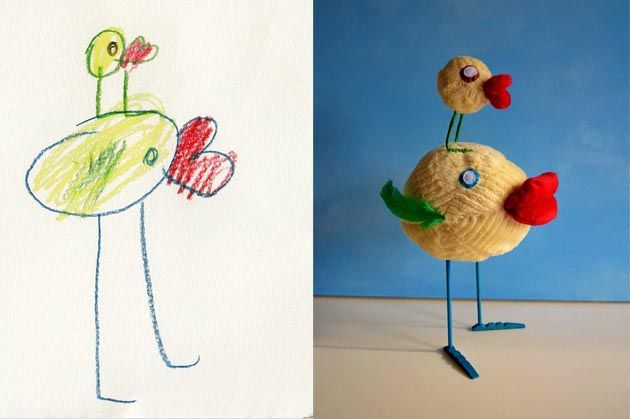 630x419 Children's Drawings Become Stuffed Made