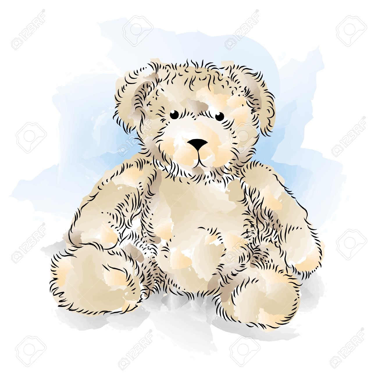 1300x1300 Drawing Teddy Bear Color Royalty Free Cliparts, Vectors, And Stock